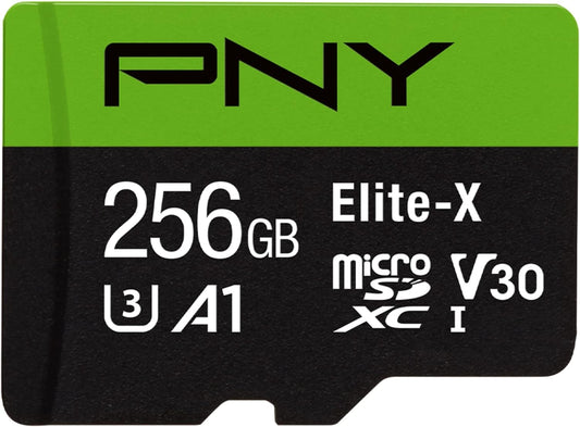 256GB Elite-X MicroSDXC Card - Class 10 U3 V30, 100MB/s, A1, 4K UHD, Full HD, UHS-I