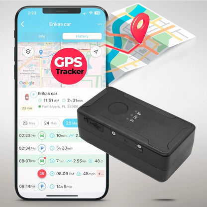 Ultimate Small GPS Tracker: 4-Week Battery Life, Splash-Proof, Perfect for Vehicles, Kids, Seniors, and Luggage!